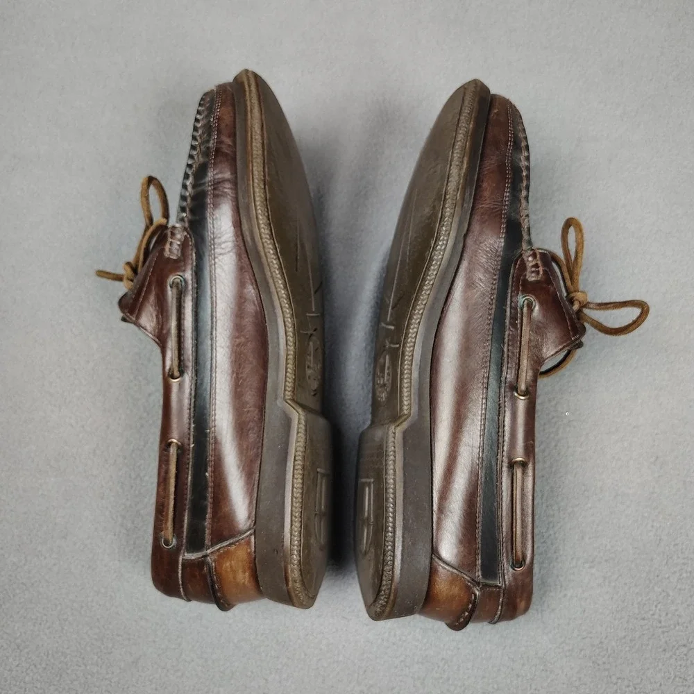 MEPHISTO Hurrikan Spinnaker Boat Shoes Loafers US 9 / UK 8.5 Chestnut Leather